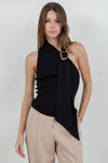 One Shoulder Scarf Top
