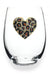 Leopard HeartWine Glass