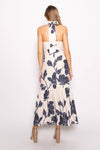 Beaded Criss Cross Halter Maxi
