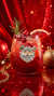 Santa Face Wine Glass