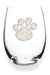 Paw Print Jeweled Stemless Wine Glass