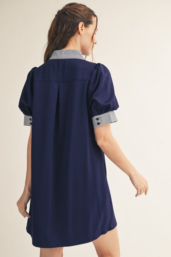 Stripe Accent Shift Dress