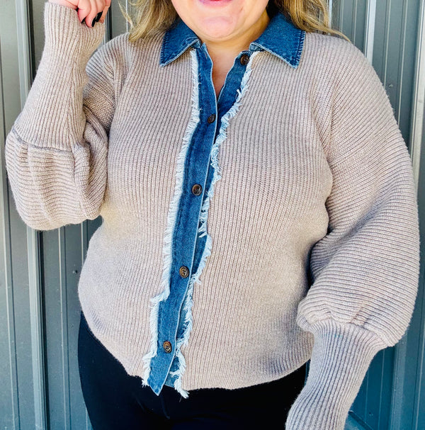 Dual Texture Cardigan