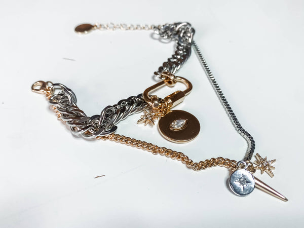 Horn & Evil Eye Bracelet