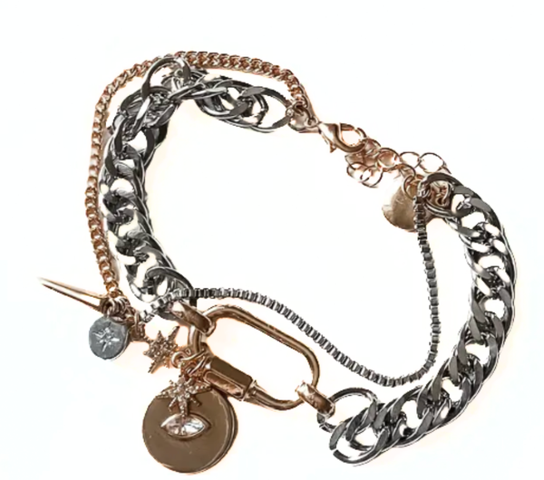 Horn & Evil Eye Bracelet