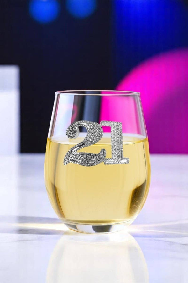 21st Birthday Wine Glass