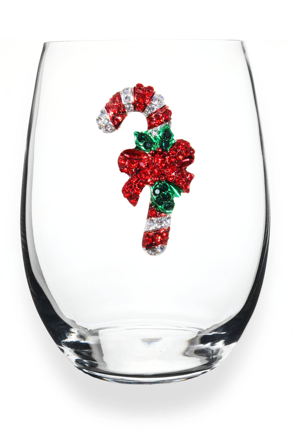 Candy Cane Wine Glass