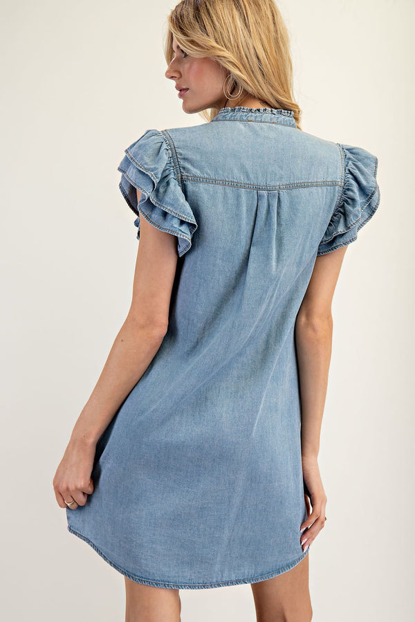 Button Down Chambray Dress