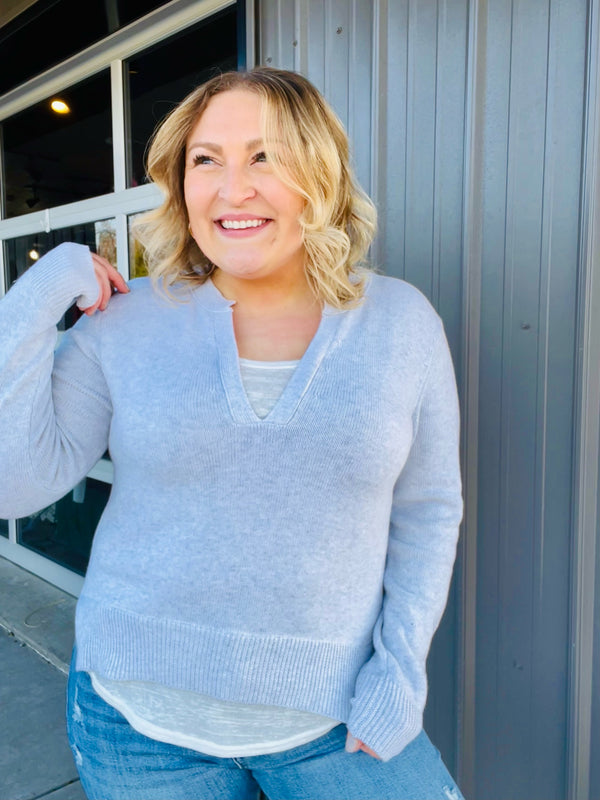 Twofer V Neck Sweater