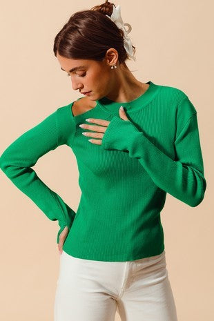 Shoulder Cut Out Top