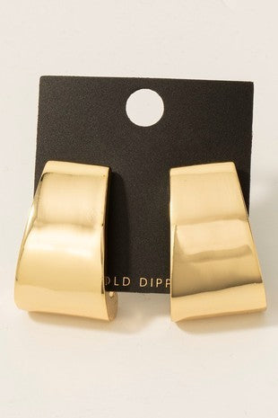 Wide J Earrings