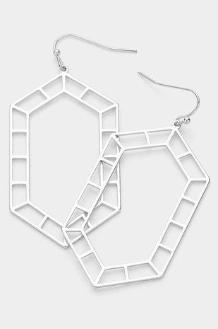 HexaGlow Cutout Earrings