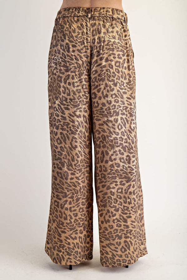 Metallic Leopard Pants