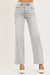 High Rise Ankle Wide Jeans