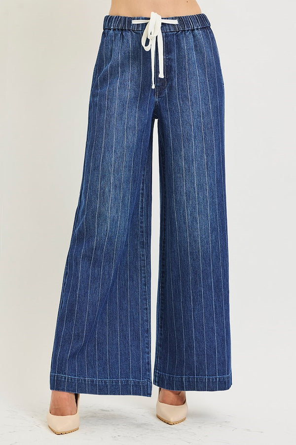 Slouch Wide Striped Jean by Risen