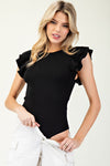 Ruffle Sleeve Bodysuit