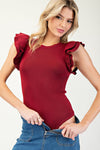 Ruffle Sleeve Bodysuit
