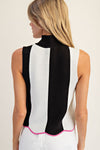Stripe Sleeveless Sweater