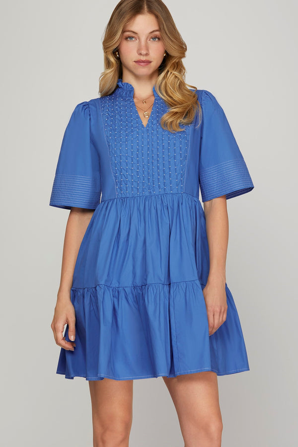 Contrast Stitch Dress