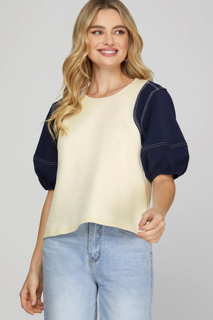 Stitched Sleeve Top