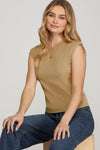 Sleeveless Shoulder Pad Top