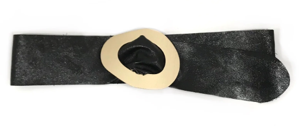 Suede Gold Buckle Belt