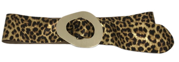 Suede Gold Buckle Belt