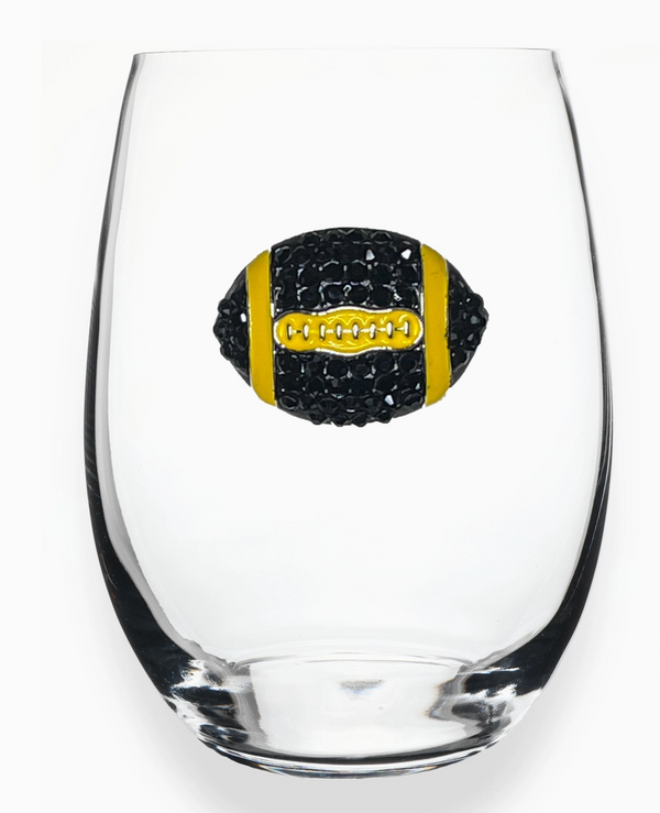 Football Stemless Wine Glass