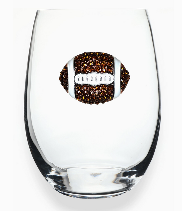 Football Stemless Wine Glass