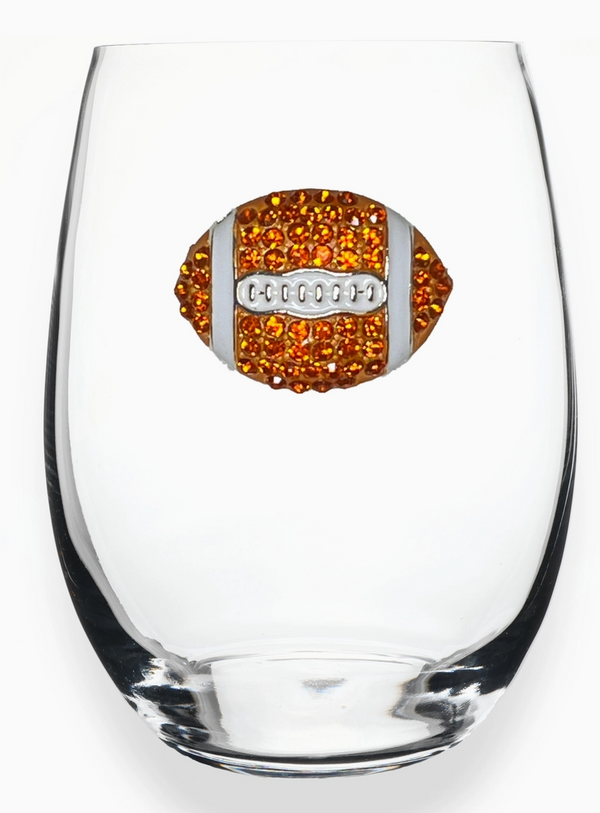 Football Stemless Wine Glass