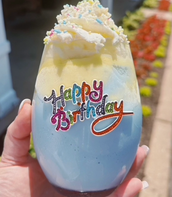 Happy Birthday Jeweled Stemless Wine Glass