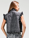 Ruffle Denim Vest