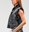 Ruffle Denim Vest