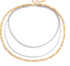 Two Tone Layered Stack Necklace
