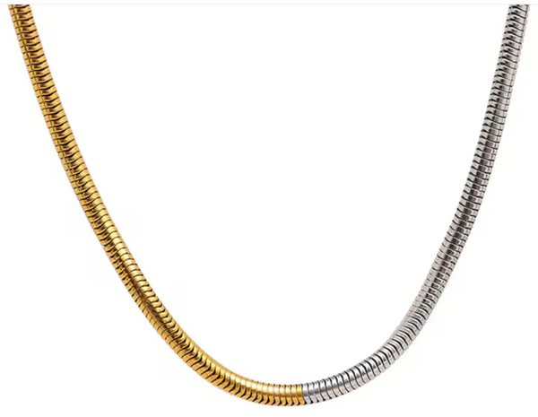 Two Tone Snake Chain Necklace