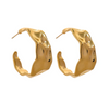 Hammered Gold Hoops