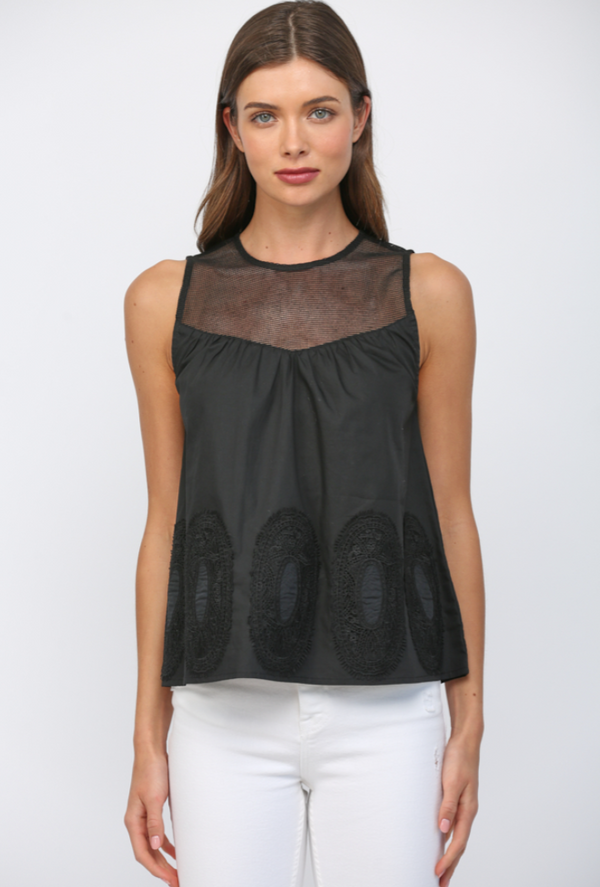 Lace Appliqué Tank