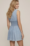 Chambray Zip Front Dress
