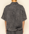 Washed Collared Top