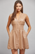 Faux Leather Zip Front Dress