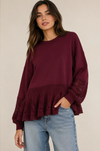 Crochet Hem Sweatshirt