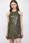 Studded Faux Leather Dress