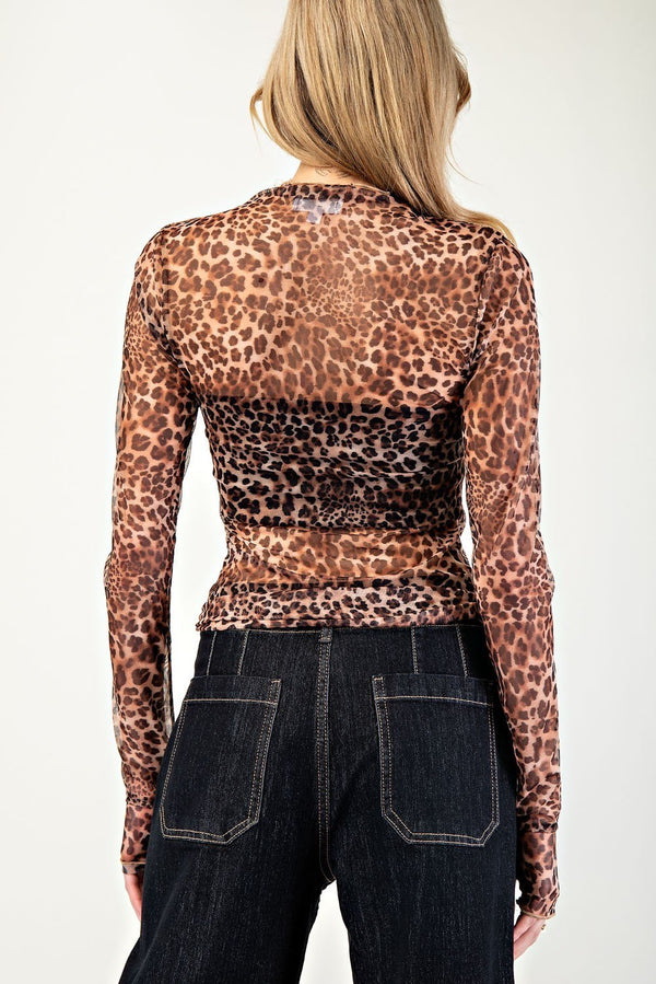 Sheer Leopard Top