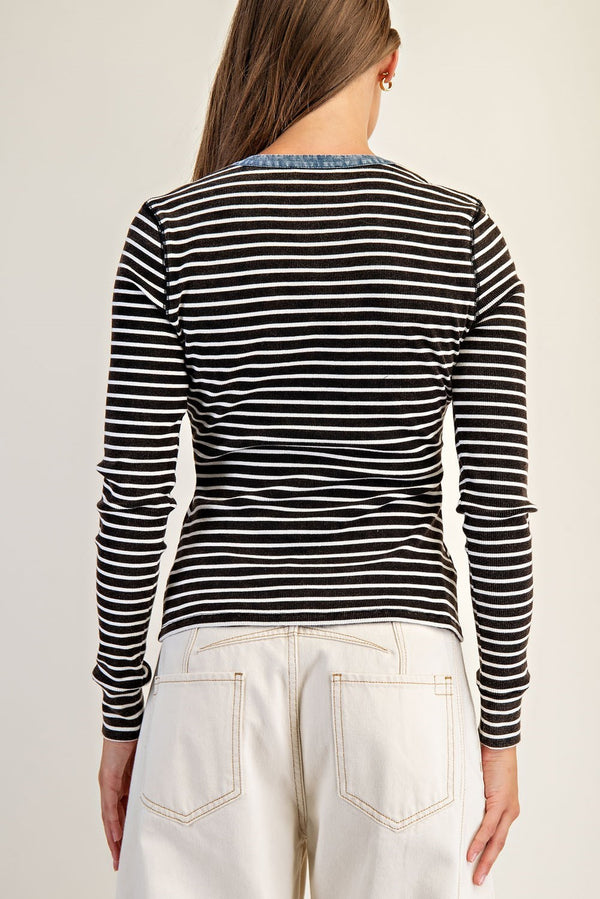 Stripe Henley Top