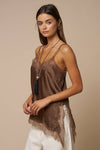 Asymmetrical Satin Cami