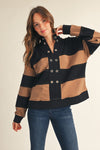Grommet Trim Color Block Top