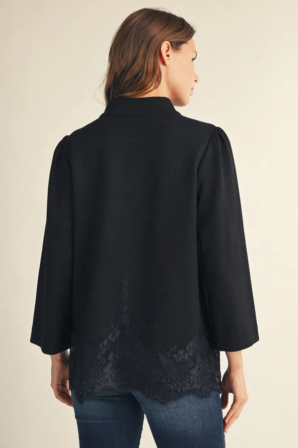 Lace Trim Blouse