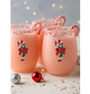 Candy Cane Wine Glass