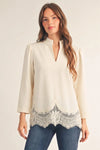 Lace Trim Blouse