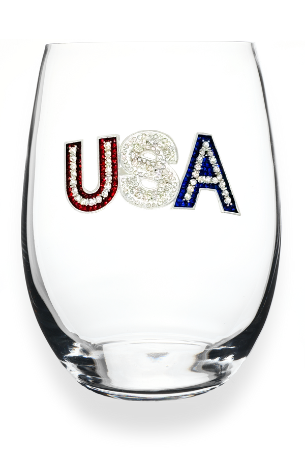 USA Stemless Wine Glass